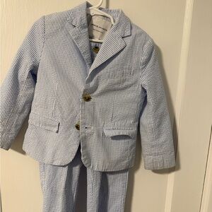 Janie and Jack Classic Seersucker Toddler Boys Suit sz 4